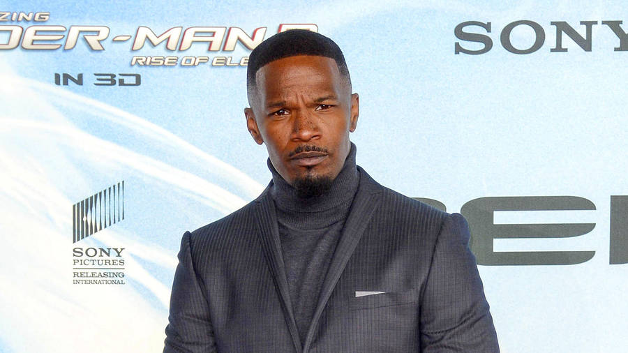 Jamie Foxx At The Premiere For Spider-man In Berlin Wallpaper