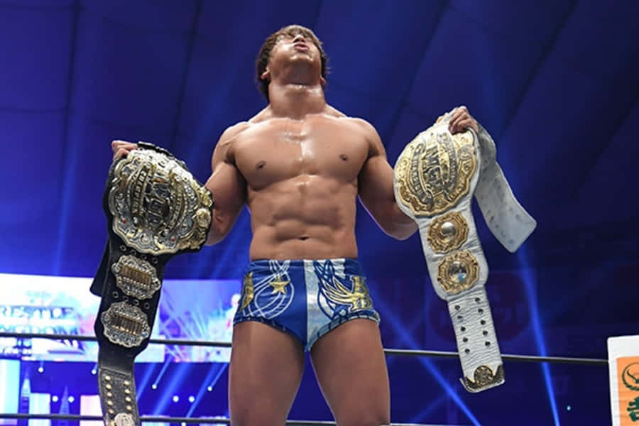 Japanaese Wrestler Kota Ibushi 2021 Iwgp Intercontinental Champion Wallpaper
