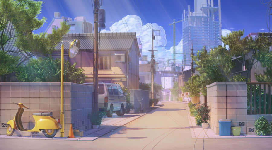 Japanese Aesthetic Streets Art Desktop Wallpaper