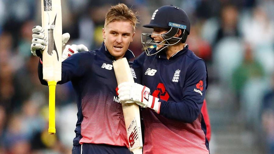 Jason Roy Celebrating With Teammate Wallpaper