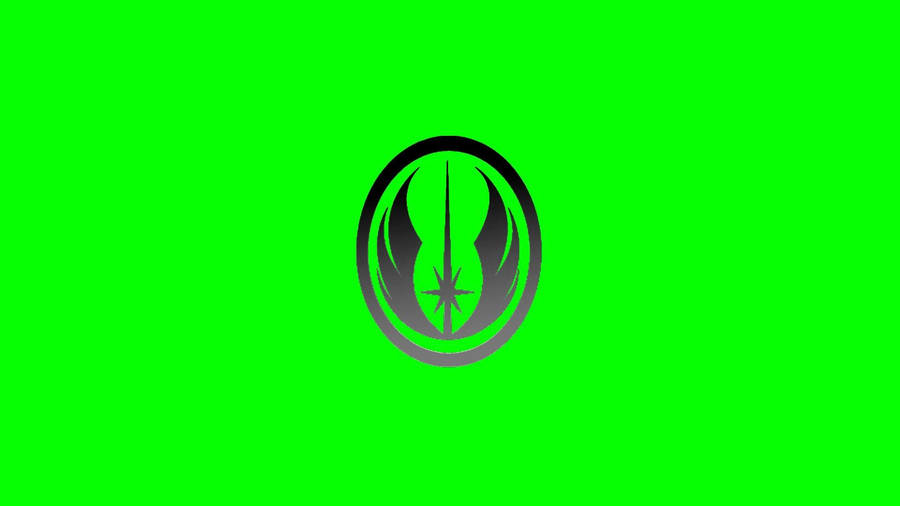 Jedi Order Insignia On A Green Screen Wallpaper