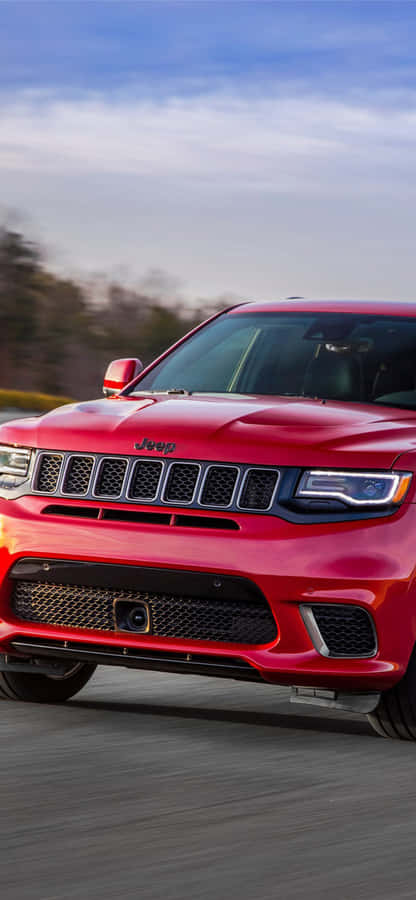 Jeep Trackhawk Under Clear Sky Wallpaper