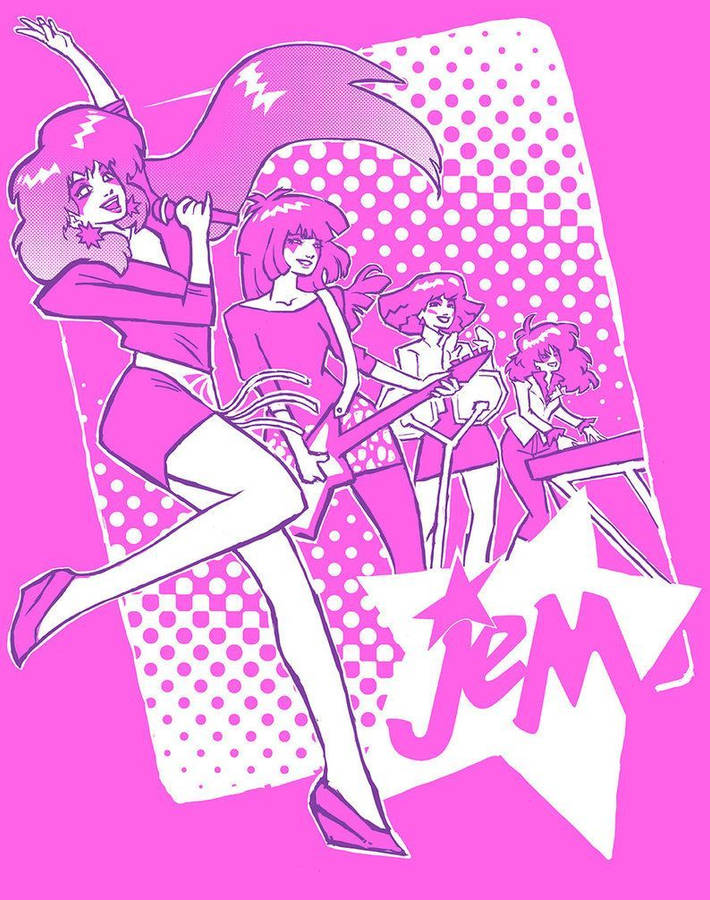 Jem Pop Art Style Wallpaper