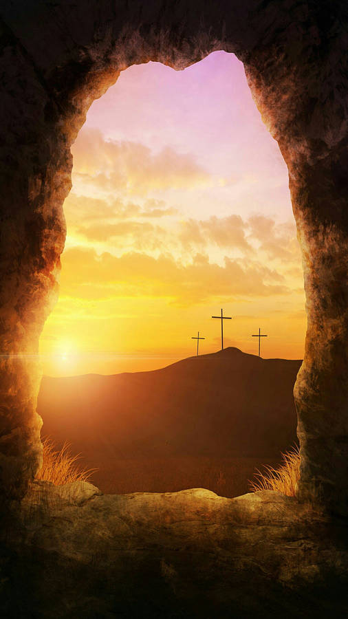 Jesus Cross In The Distance Wallpaper