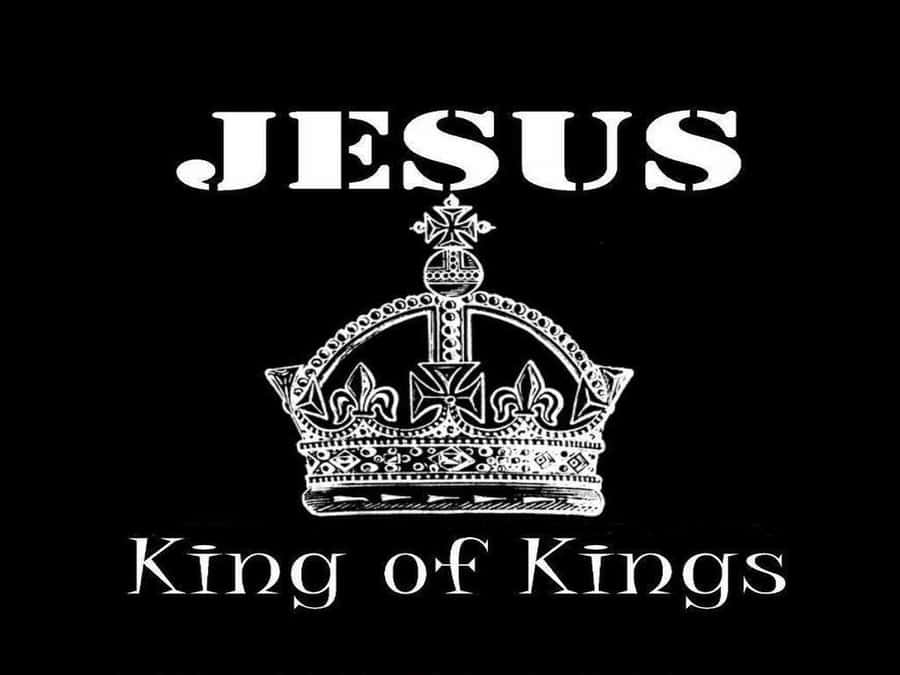 Jesus Is King Of Kings Crown Logo Wallpaper