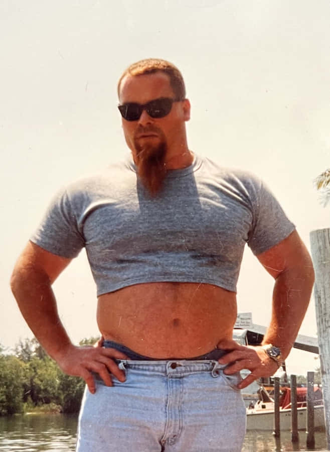 Jim Neidhart Gray Crop Top Wallpaper