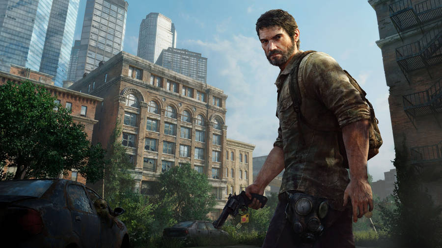 Joel Holding Gun In The Last Of Us 4k Wallpaper