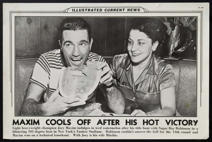 Joey Maxim Newspaper Clipping Wallpaper