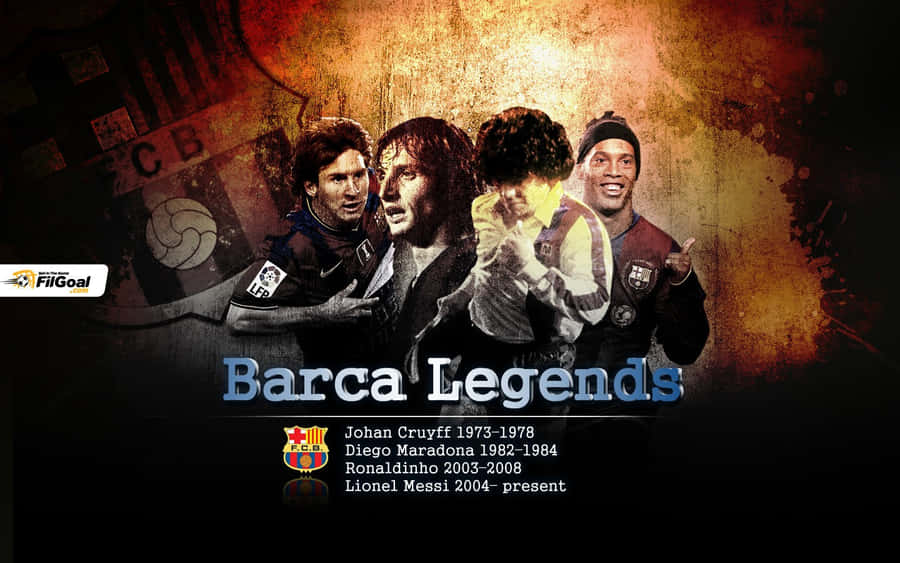 Johan Cruyff Fc Barcelona Legends Poster Wallpaper