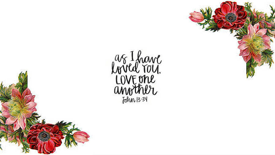 John 13:34 Bible Verse Laptop Wallpaper