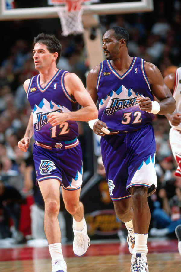 John Stockton Karl Malone Teammates Wallpaper