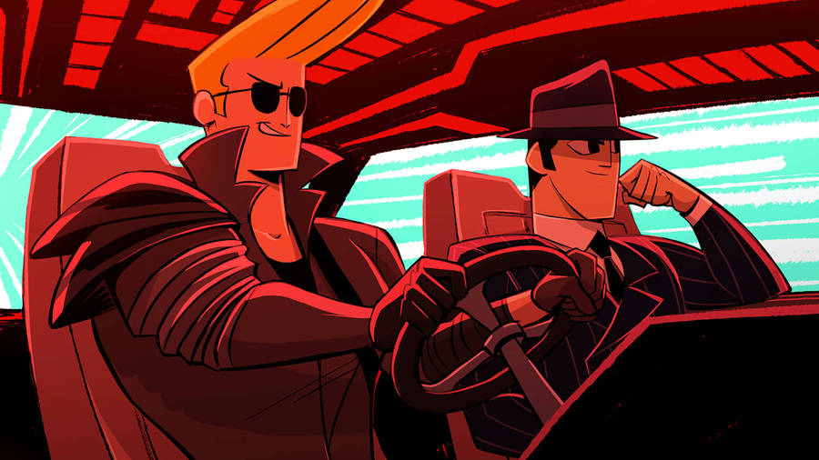 Johnny Bravo And Samurai Jack In Car Wallpaper