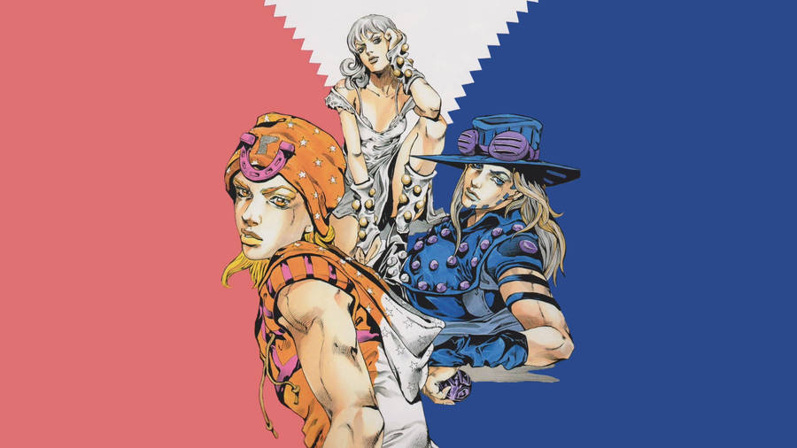 Johnny Joestar Red Blue Wallpaper