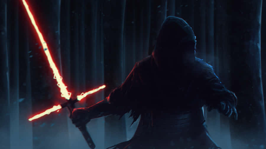 Join Kylo Ren On His Quest Of Darkness Wallpaper