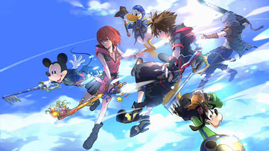 Join Roxas On A Journey Through Kingdom Hearts Wallpaper