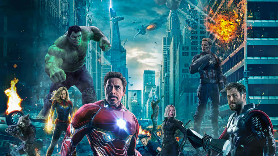 Join The Earth's Mightiest Heroes In The Action-packed Marvel's Avengers Movie Wallpaper