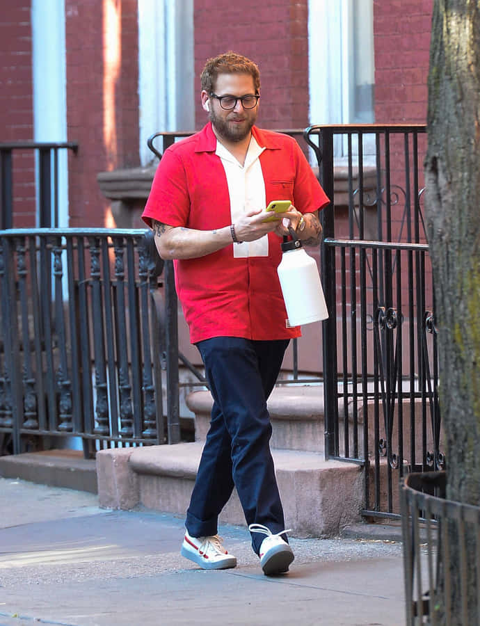 Jonah Hill - Hollywood Talent Of Transformation Wallpaper