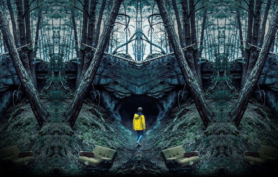 Jonas In The Woods Scene From The Dark Netflix Original Series Wallpaper