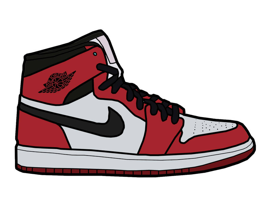 Jordan Cartoon Shoe Poster Wallpaper