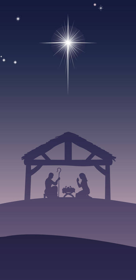 Joseph And Mary Jesus Phone Wallpaper