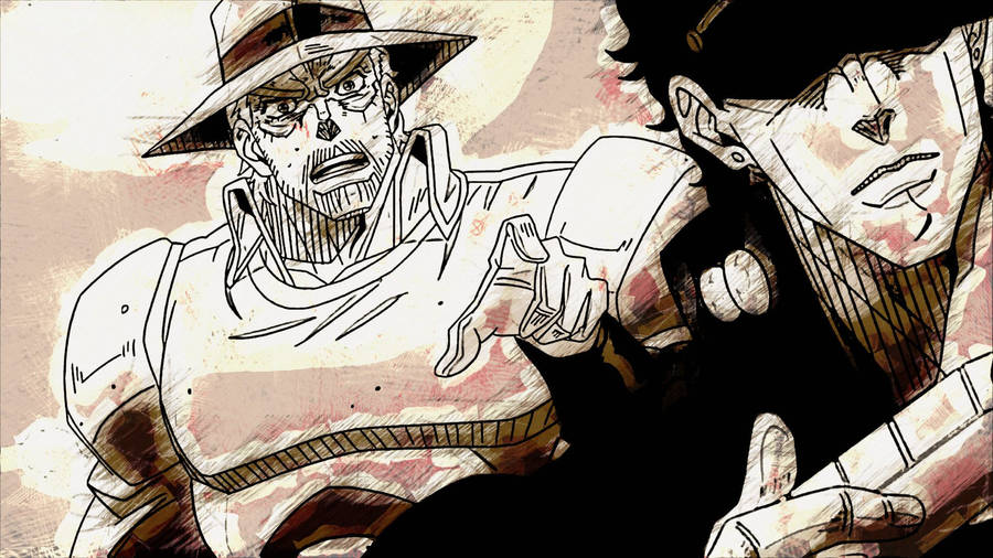 Joseph Joestar And Jotaro Kujo Wallpaper