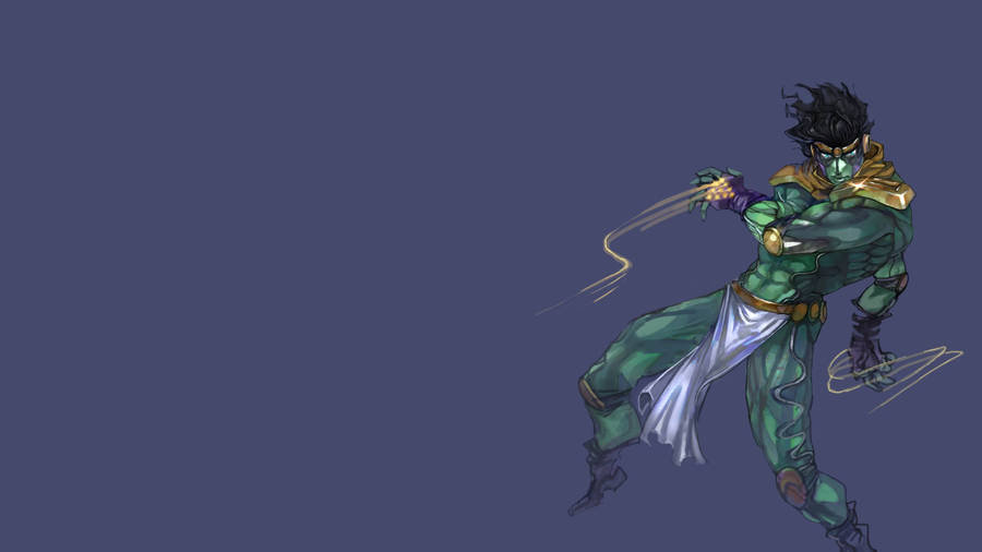 Jotaro Kujo And His Stand, Star Platinum Wallpaper