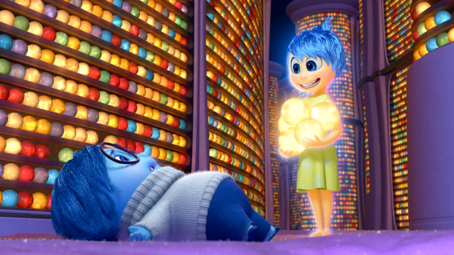 Joy And Sadness Inside Out Friends Wallpaper
