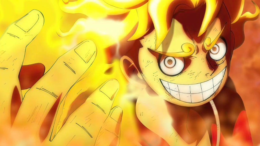 Joy Boy Luffy Yellow Glow Wallpaper