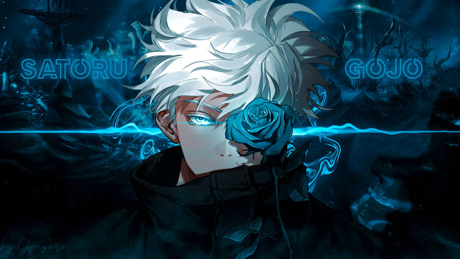 Jujutsu Kaisen 4k Satoru's Blue Rose Wallpaper