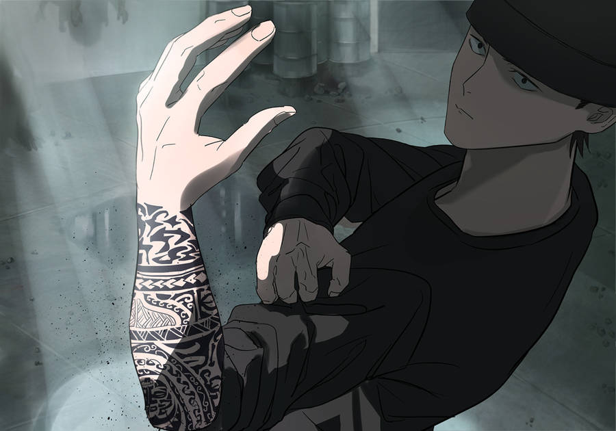 Jujutsu Kaisen 4k Satoru's Tribal Tattoo Wallpaper