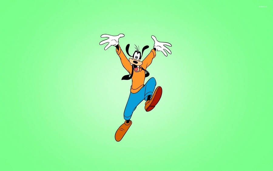 Jumping Ecstatic Goofy Wallpaper
