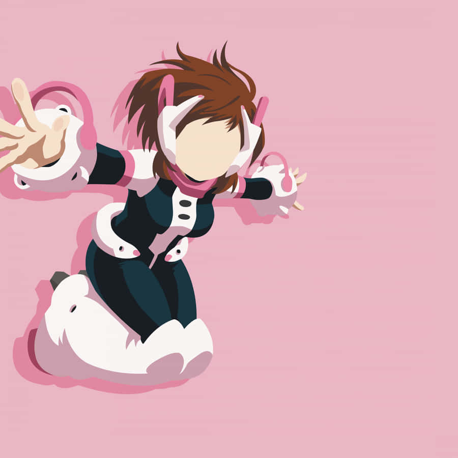 Jumping Uraraka Aesthetic Wallpaper