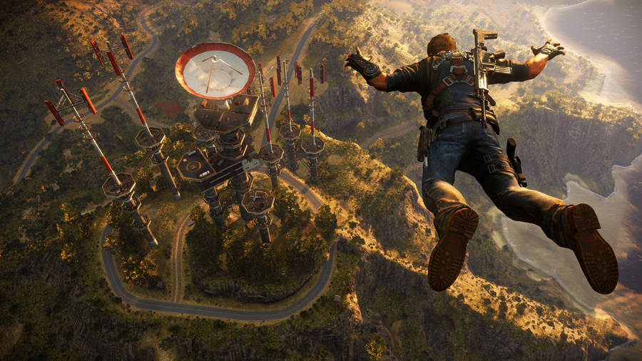 Just Cause 2 Rico Rodriguez Sky Dive Wallpaper