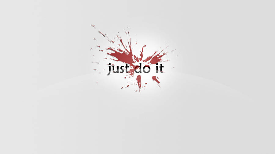 Just Do It Red Paint Splash Wallpaper