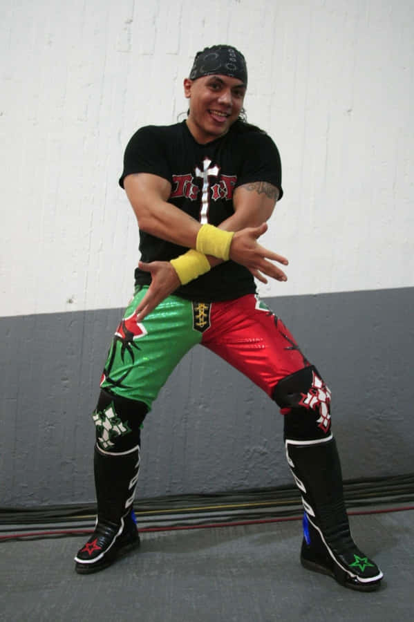 Juventud Guerrera Wrestling Pose Wallpaper
