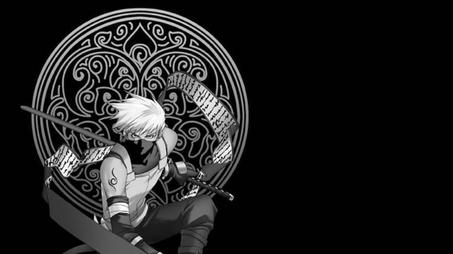 Kakashi 4k Against Chakra Symbo Wallpaper