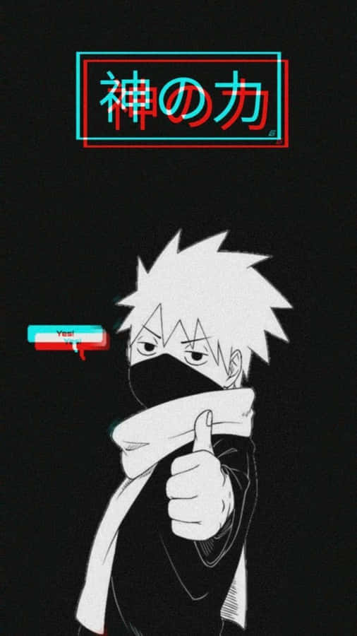 Kakashi Aesthetic On Black Wallpaper