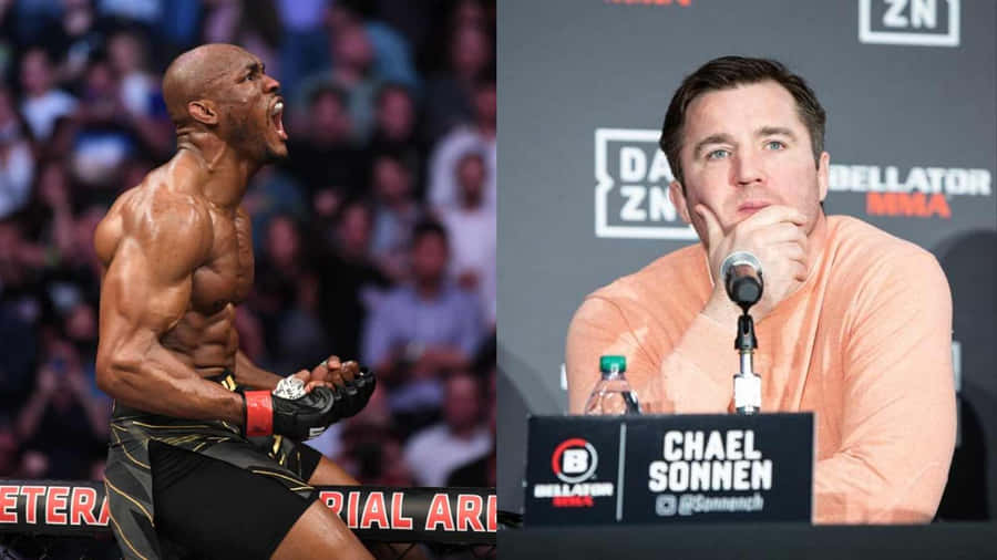 Kamaru Usman And Chael Sonnen Wallpaper
