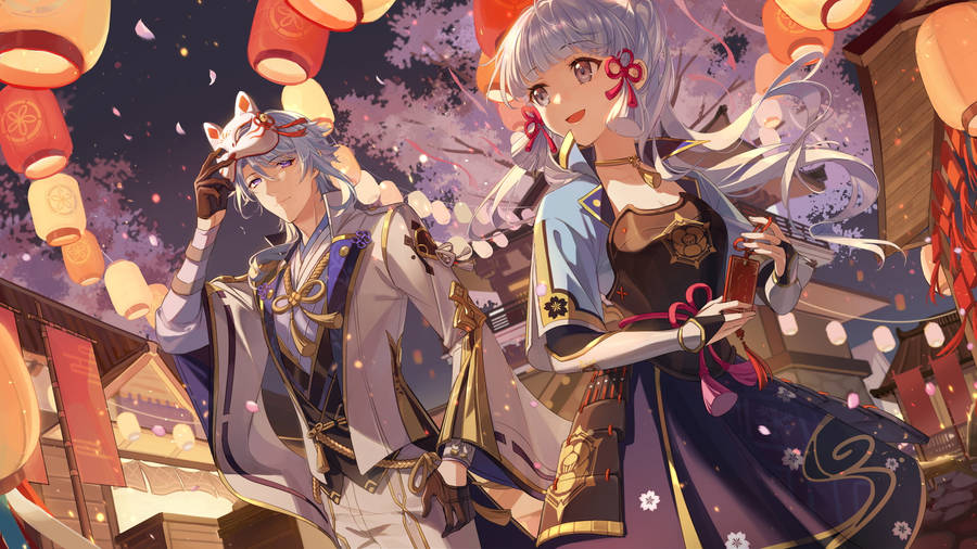 Kamisato Ayato And Kamisato Ayaka Wallpaper