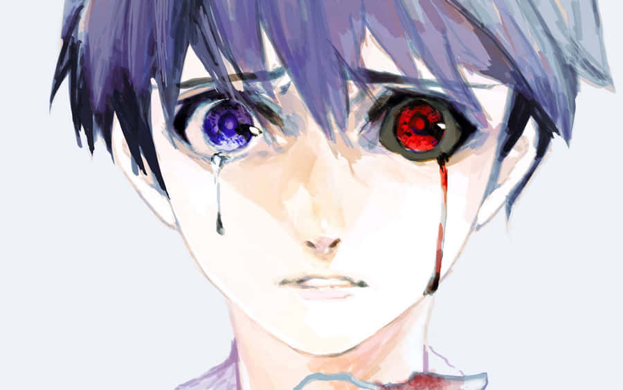 Kaneki Sad Anime Digital Painting Wallpaper