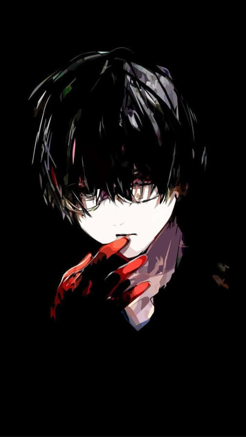 Kaneki Sad Black Hair Aesthetic Wallpaper