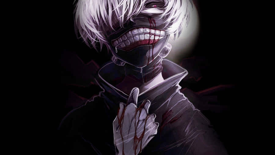 Kaneki Sad Black Mask Wallpaper