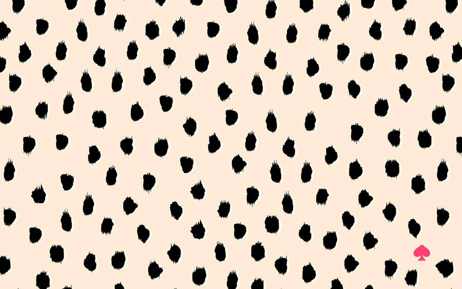 Kate Spade Logo With Cheetah Pattern Wallpaper