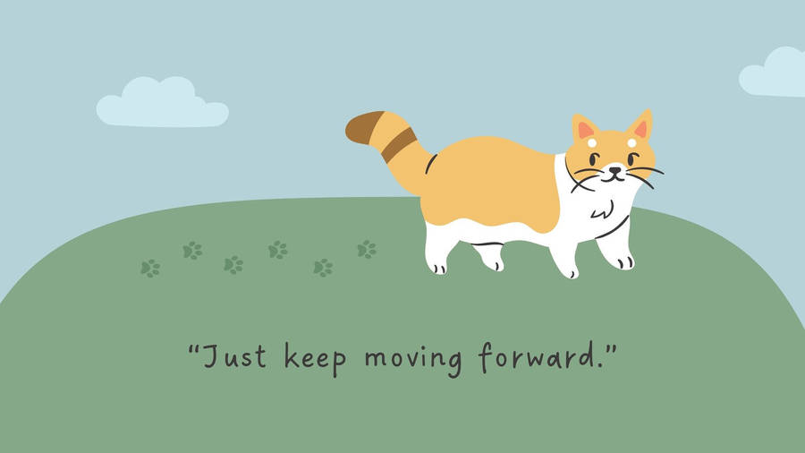 Kawaii Aesthetic Moving Forward Computer Wallpaper