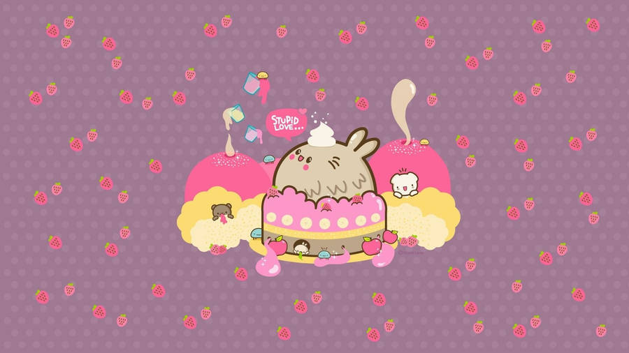 Kawaii Hd Bears And Dessert Wallpaper