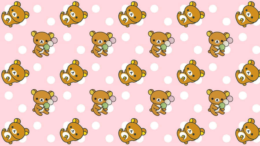 Kawaii Japanese Girl Holding Umbrella In Cherry Blossom Garden Wallpaper