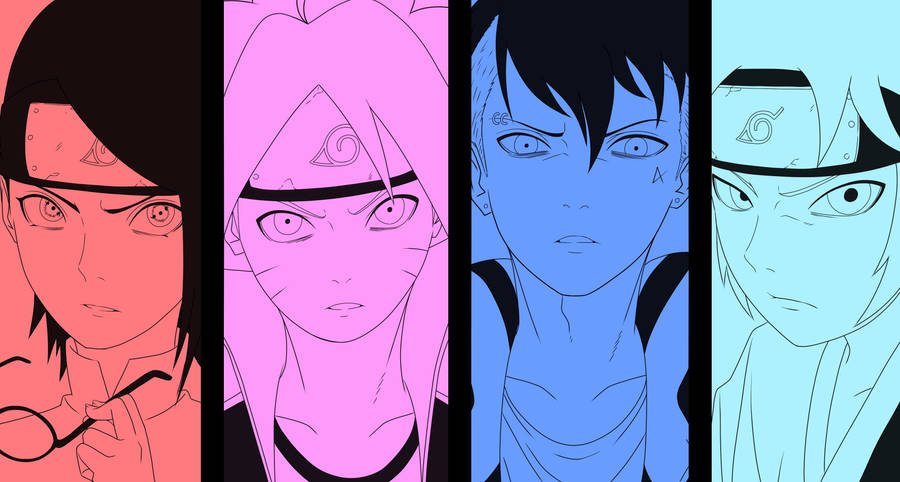 Kawaki And Other Profiles Wallpaper