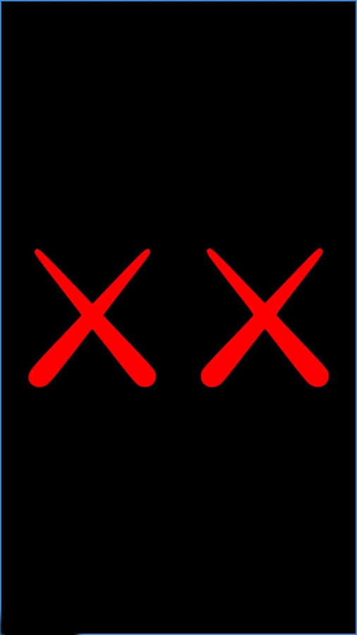 Kaws Red X Iphone Wallpaper