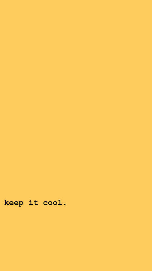 Keep It Cool Pastel Yellow Aesthetic Wallpaper