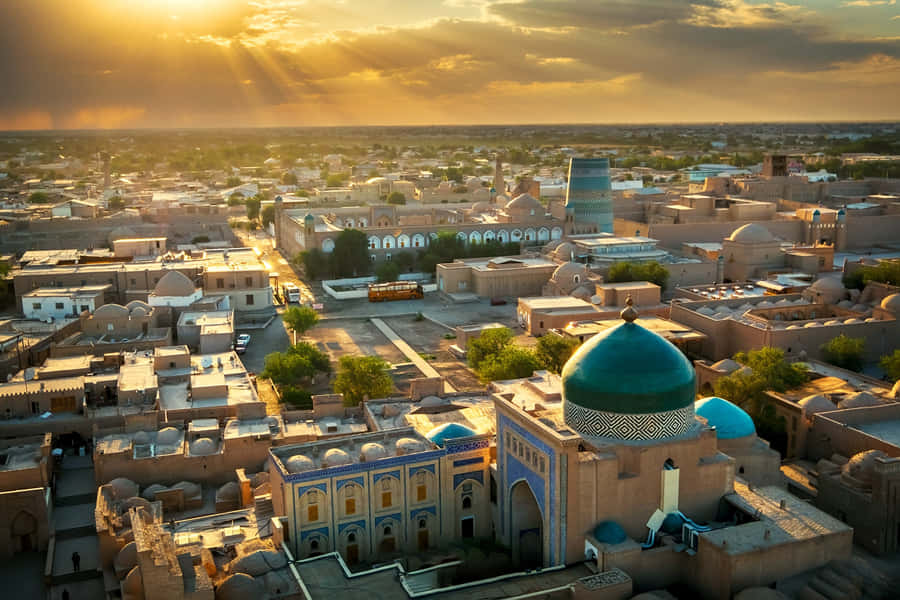 Khiva City View Sunset Wallpaper